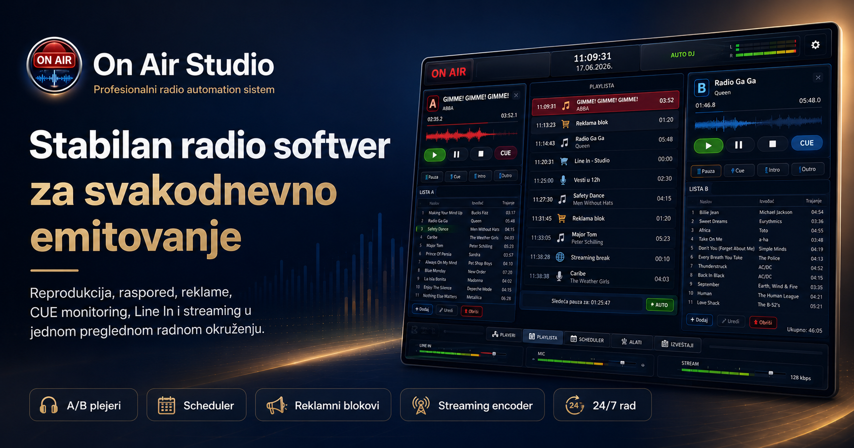 On Air Studio interface